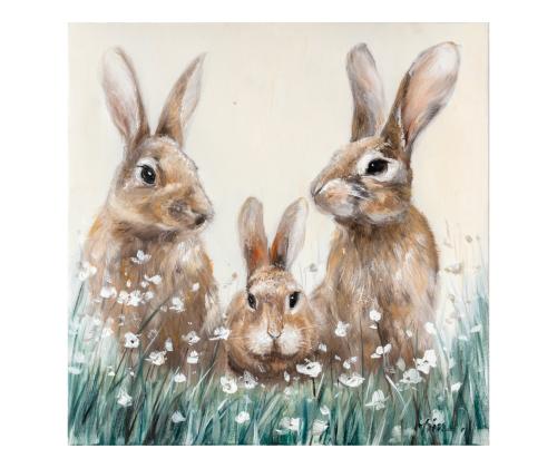 Õlimaal 60x60xcm, jäneste pere