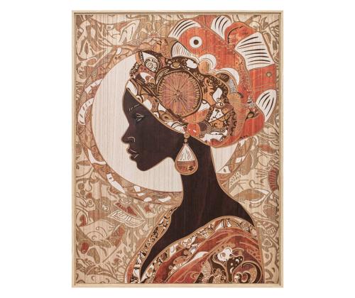 Seinapilt puidust 60x80cm, naine-2