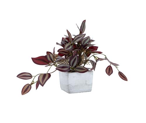 Kunsttaim GREENLAND H18cm sebralill kandilises potis