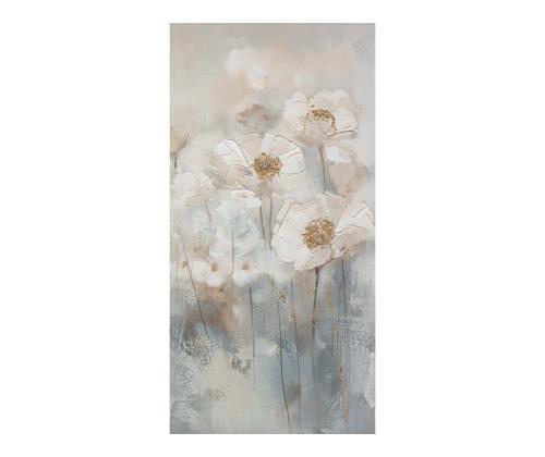 Õlimaal 60x120cm, valged õied