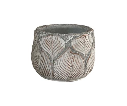 Lillepott SUNNY BASIL D25xH20cm, beež/kuldne