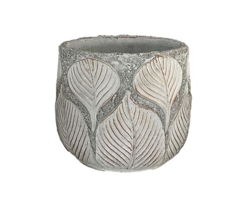 Lillepott SUNNY BASIL D32xH28cm, beež/kuldne