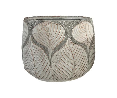 Lillepott SUNNY BASIL D42xH36.5cm, beež/kuldne