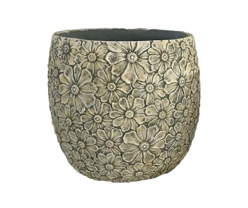 Lillepott SUNNY DAISY D44.5xH41cm, valge/hall