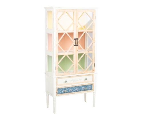 Vitriinkapp BIANCA 78x35xH162cm, antiikvalge