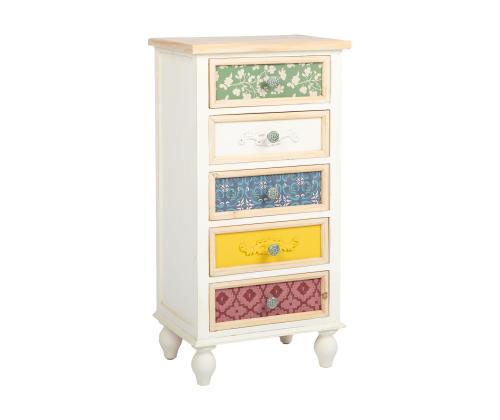 Kummut BIANCA 48x35xH97cm, antiikvalge