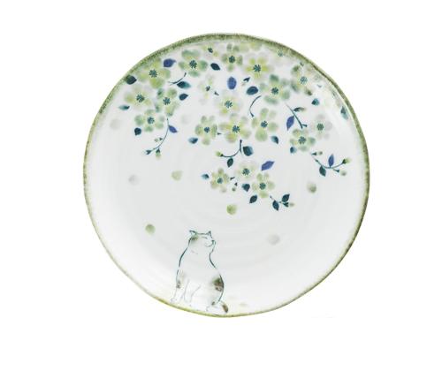 Taldrik HIDAMARI D24,5xH3cm kass ja kirsiõied