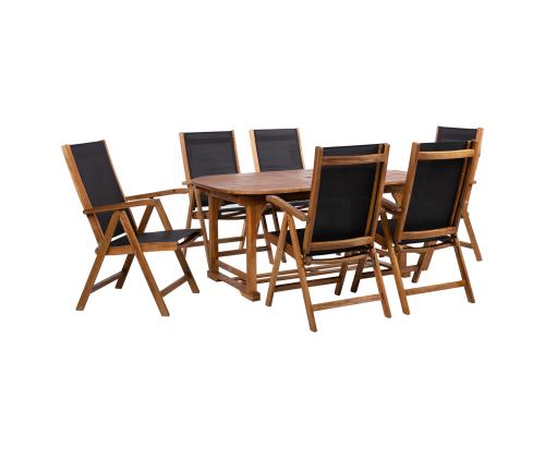 Aiamööblikomplekt FABIOLA laud ja 6 tooli