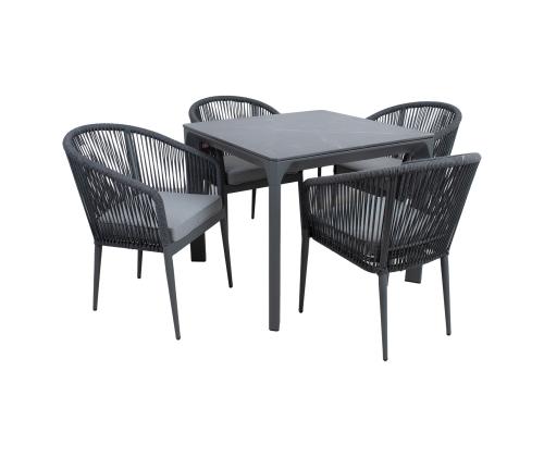 Aiamööblikomplekt CARVES laud ja 4 tooli 21177