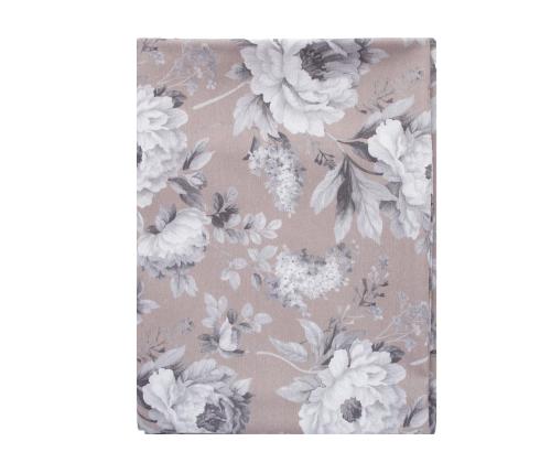 Laudlina ZHAO 134x250cm, hallid roosid, 50% polüester, 50% puuvill, kangas 037
