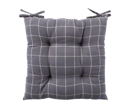 Toolipadi LINEN 40x40cm, hall ruut, 100% linane, kangas 120