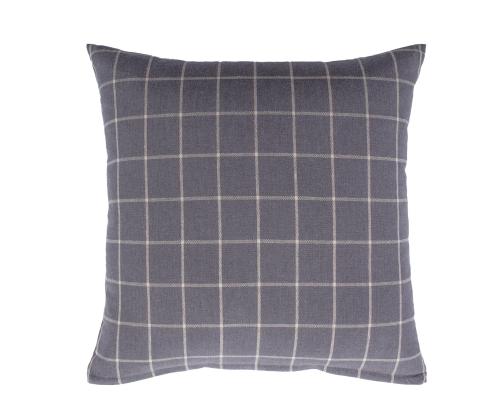 Padi LINEN 45x45cm, lukuga, hall ruut, 100% linane, kangas 120