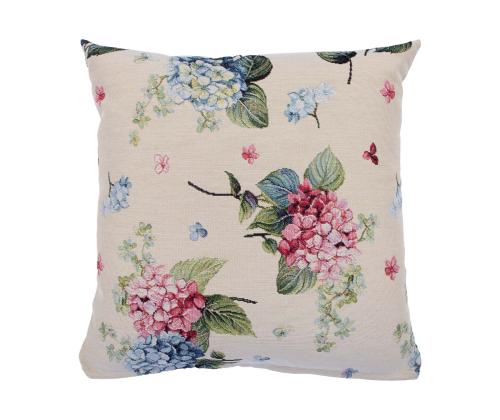 Padi HOLLY 45x45cm, lukuga, hortensiad, kangas 50% puuvill, 50% polüester, kangas 795
