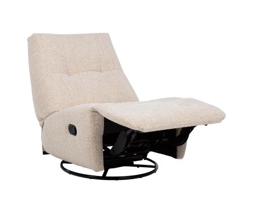 Tugitool WILLA manuaalne recliner, pöörlev ja kiikuv 82x97xH96cm, beež