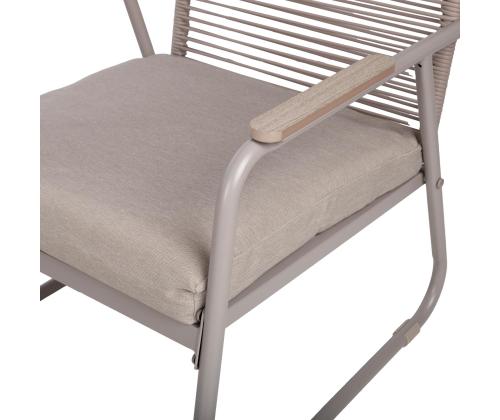 Aiamööblikomplekt MACOS laud, diivan ja 2 tooli, beež