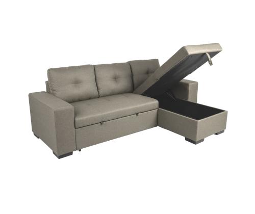 Nurgadiivanvoodi CARITA 240x90/160xH94cm, beež