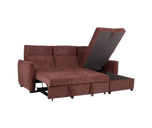 Nurgadiivanvoodi SCALA 244x155/88xH102cm, tumeroosa