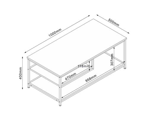 Diivanilaud DIMITRA 100x50x40cm, beež
