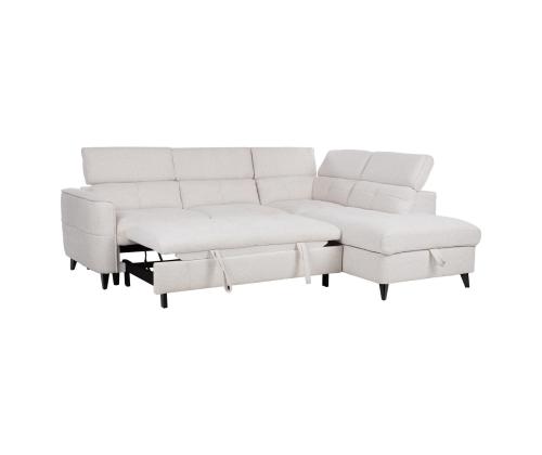 Nurgadiivanvoodi SAMANTHA PN 255x95/205xH82/99cm, valge
