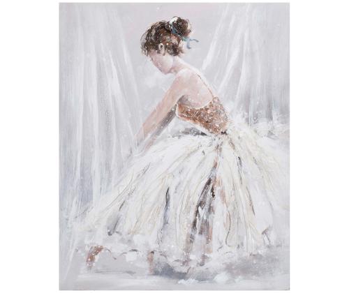 Õlimaal 80x100cm, naine valges kleidis