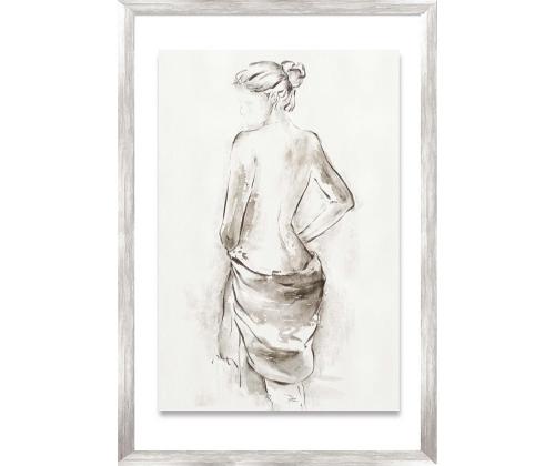 Maal raamiga, 50x70cm, naine salliga 2