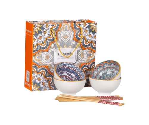 Komplekt BOHEMIA 4-kaussi, värviline