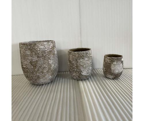 Lillepott SUNNY CORAL D42xH50cm, beež