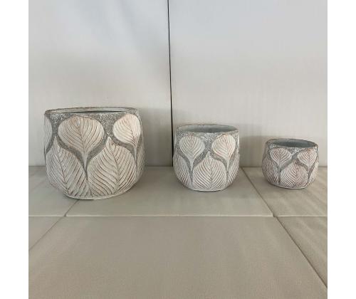 Lillepott SUNNY BASIL D32xH28cm, beež/kuldne