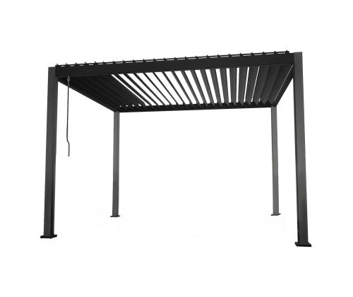 Varikatus MIRADOR-111 3x4m klaasist lükandseintega, tumehall