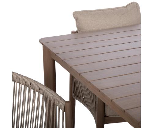 Aiamööblikomplekt MEDINA laud ja 4 tooli, beež