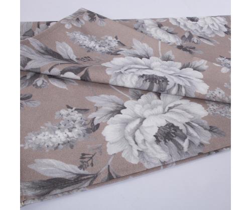 Linik ZHAO 43x116cm, hallid roosid, 50% puuvill 50% polüester, kangas 037