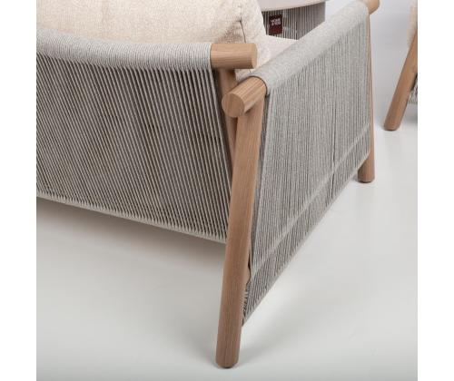 Aiamööblikomplekt DIANA diivan, 2 tugitooli ja 2 lauda, beež