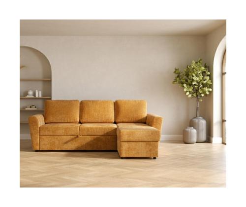 Nurgadiivanvoodi INGA 217x92/160xH92cm, kollane