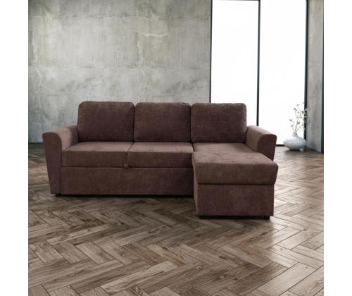 Nurgadiivanvoodi INGA 217x92/160xH92cm, pruun