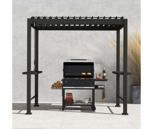 Varikatus MIRADOR BBQ 2,55x1,5m, tumehall