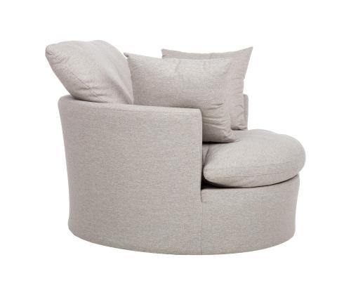 Tugitool FLUFFY pöörlev 110x105xH65/86cm, helehall