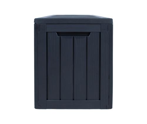 Säilituskast BOMM 117,5x47,5xH59cm/300L, must plastik