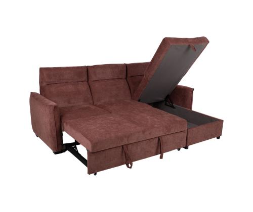 Nurgadiivanvoodi SCALA 244x155/88xH102cm, tumeroosa