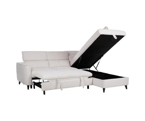 Nurgadiivanvoodi SAMANTHA PN 255x95/205xH82/99cm, valge