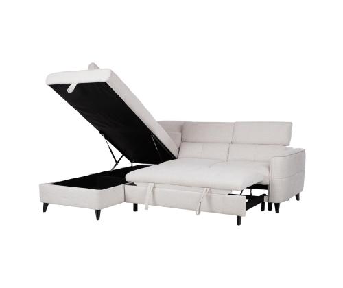 Nurgadiivanvoodi SAMANTHA VN 255x205/95xH82/99cm, valge