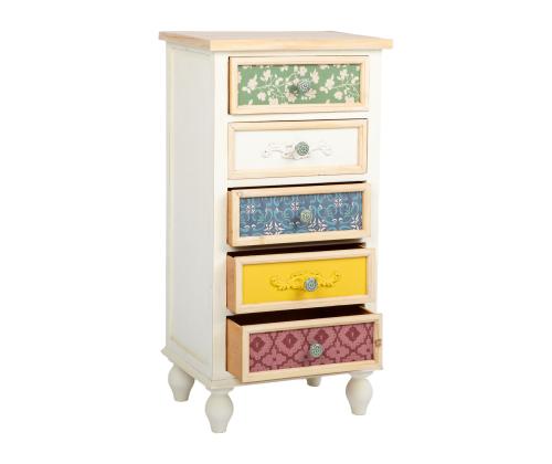 Kummut BIANCA 48x35xH97cm, antiikvalge