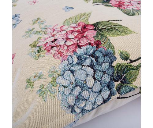 Padi HOLLY 45x45cm, lukuga, hortensiad, kangas 50% puuvill, 50% polüester, kangas 795