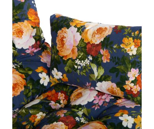 Kiigepadjad ROMA 108x56x10cm, sinised lilled, kangas 428, 100% polüester