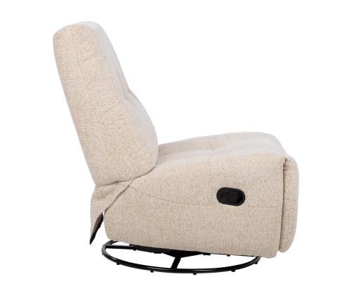 Tugitool WILLA manuaalne recliner, pöörlev ja kiikuv 82x97xH96cm, beež