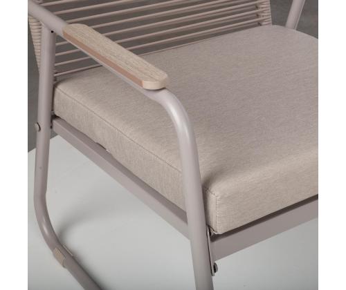 Aiamööblikomplekt MACOS laud, diivan ja 2 tooli, beež