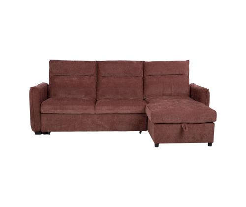 Nurgadiivanvoodi SCALA 244x155/88xH102cm, tumeroosa