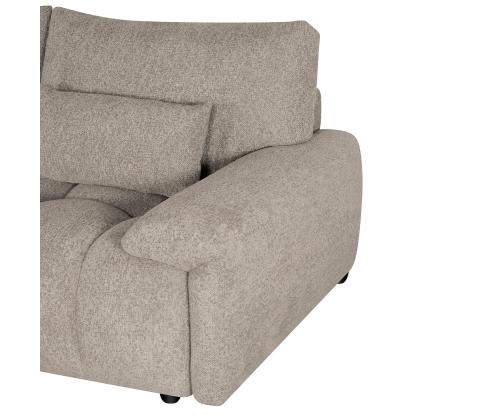 Diivan BARBARA 2,5-kohaline 210x100xH89cm, helepruun