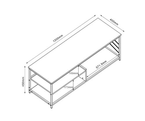 TV laud DIMITRA 120 x40x45cm, beež