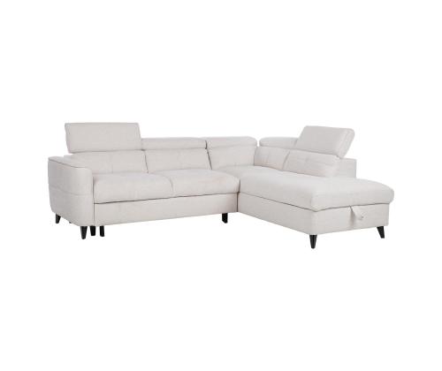 Nurgadiivanvoodi SAMANTHA PN 255x95/205xH82/99cm, valge