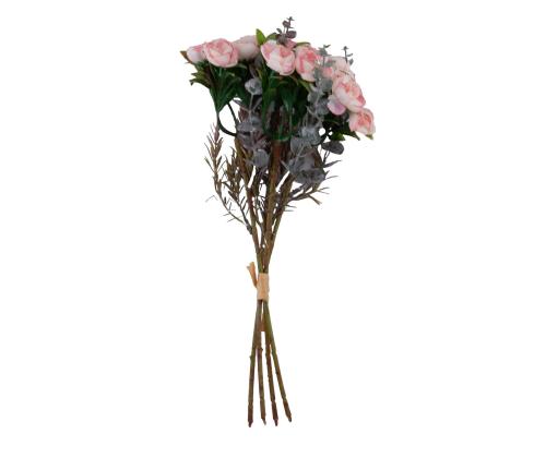 Kunstlill FLOWERLY H26cm 4tk roosid kimbus, mix